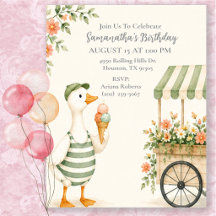 Ice Cream Silly Goose Summer Birthday Party