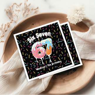 Ice Cream Six Seven 67 Birthday Napkins