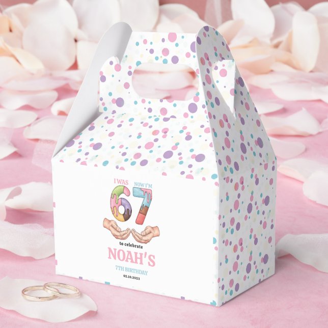Ice Cream “Six Seven” 7th Birthday Party for Kids Favour Box (Wedding)