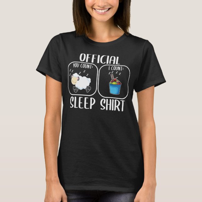 ice cream sleep shirt counting sheep (Front)