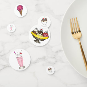 Ice Cream Social Favour Banana Split Sundae Cone Confetti