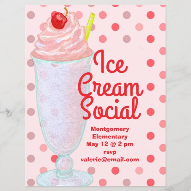 Ice Cream Social Flyer (Front)