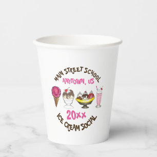 Ice Cream Social Make Your Own Sundae Party Paper Cups