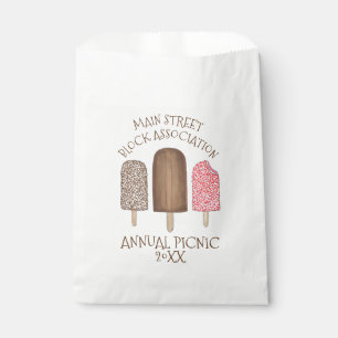 Ice Cream Social Picnic Block Party Popsicles Favour Bag