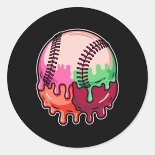 Ice Cream Softll Sell Drip For Men Women Boys Classic Round Sticker