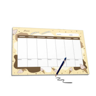 Ice cream splash notepad