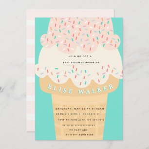 Ice Cream Sprinkle Baby Sprinkle Invite