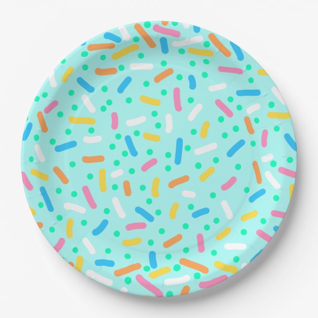 Ice cream sprinkle paper plate (Front)