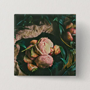 Ice cream sprinkles 15 cm square badge