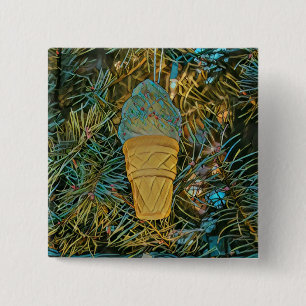 Ice cream sprinkles 15 cm square badge