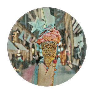 Ice cream sprinkles cutting board