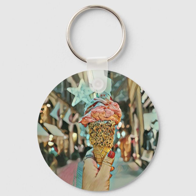 Ice cream sprinkles key ring (Front)