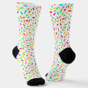 Ice Cream Sprinkles Pattern Socks