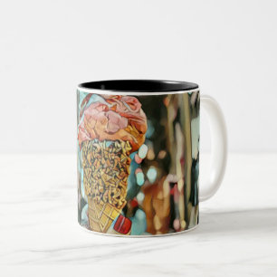 Ice cream sprinkles Two-Tone coffee mug
