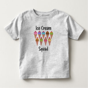 Ice Cream Squad Funny Matching Birthday Party Toddler T-Shirt