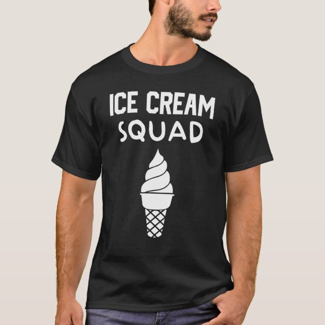Ice Cream Squad  Summer Quotes Party Friends T-Shirt (Front)