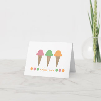 Ice Cream Stationery Card