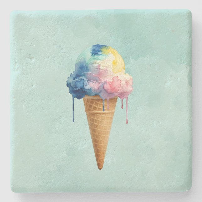 Ice Cream Stone Coaster (Front)