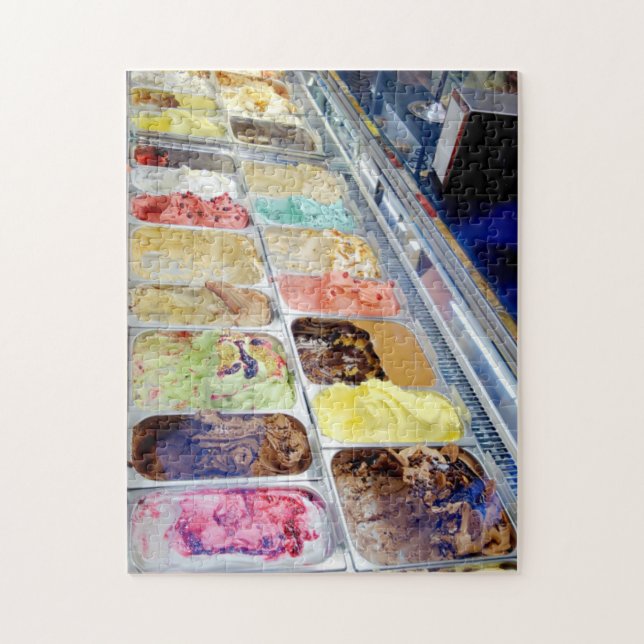 Ice Cream store colourful gelato Gelateria in Ital Jigsaw Puzzle (Vertical)