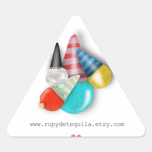 Ice cream Strawberry Triangle Sticker (Front)
