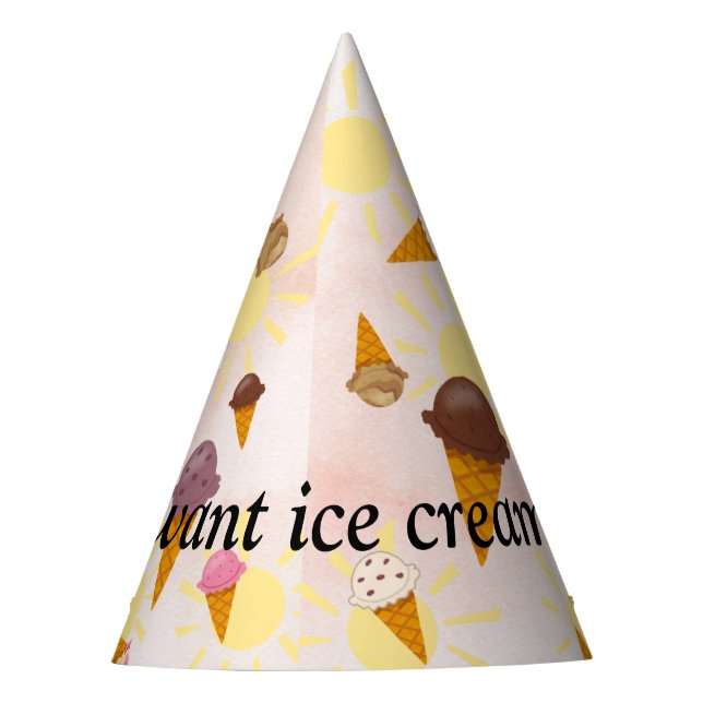Ice cream summer party  hat (Front)