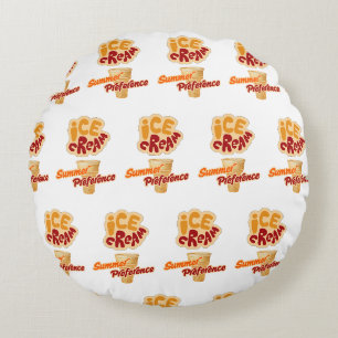 ice cream summer preference round cushion