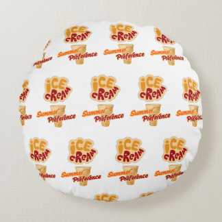 ice cream summer preference round cushion