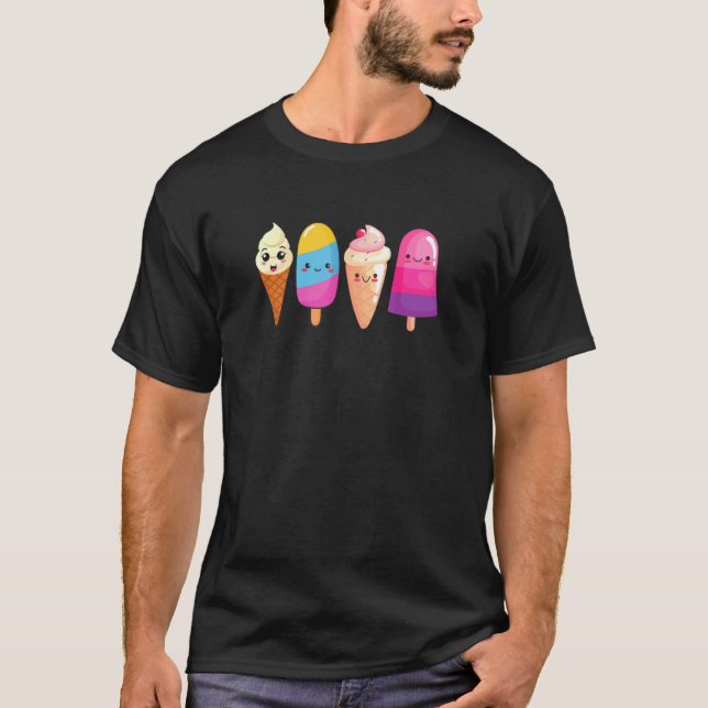 Ice Cream  Summer Sweet Dessert Men Women T-Shirt (Front)