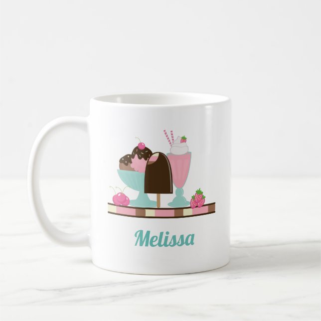 Ice Cream Sundae and Other DeliciousTreats Coffee Mug (Left)