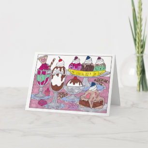 Ice Cream Sundae Birthday Card