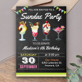 Lilo and Stitch Ice Cream Birthday - Photo Invitation