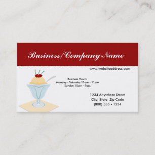 Ice Cream Sundae Business Cards