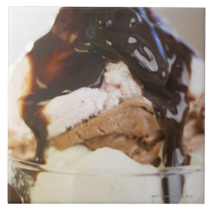 Ice cream sundae ceramic tile