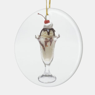 Ice Cream Sundae Ceramic Tree Decoration