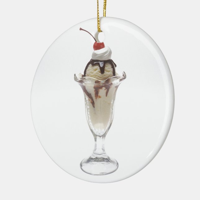 Ice Cream Sundae Ceramic Tree Decoration (Left)