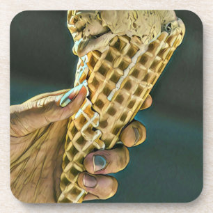 Ice cream sundae for kids coaster