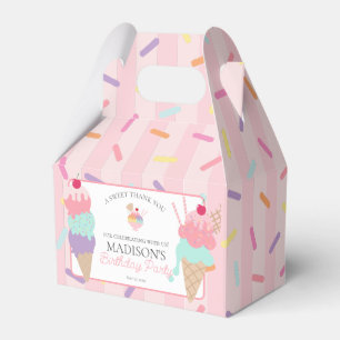 Ice Cream Sundae Heres the Scoop Birthday Favour Box