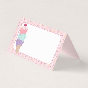 Ice Cream Sundae Heres the Scoop Place Cards