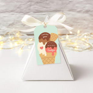 Ice Cream Sundae Kids Birthday Thank You Favour Gift Tags