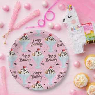 Ice Cream Sundae Paper Plate