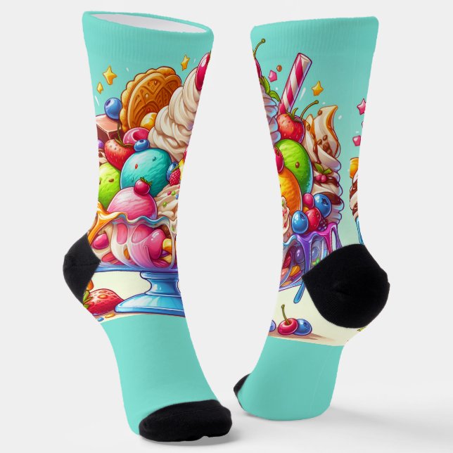 ICE CREAM SUNDAE SOCKS (Angled)