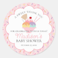 Ice Cream Sundae Sprinkled with Love Baby Shower