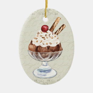 Ice Cream Sundae - SRF Ceramic Tree Decoration