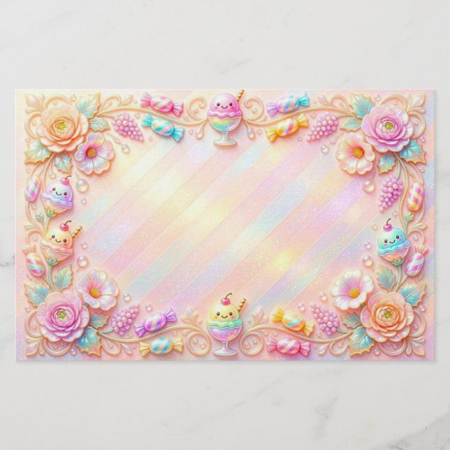 Ice Cream Sundae Stationery (Front)