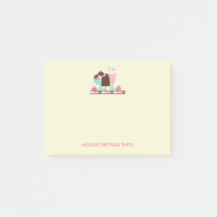 Ice Cream Sundae Summery Treats Birthday Party Post-it Notes