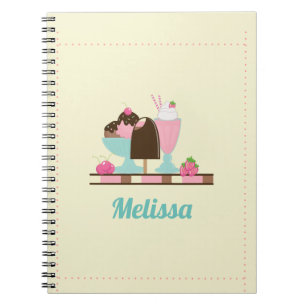 Ice Cream Sundae Summery Treats Notebook