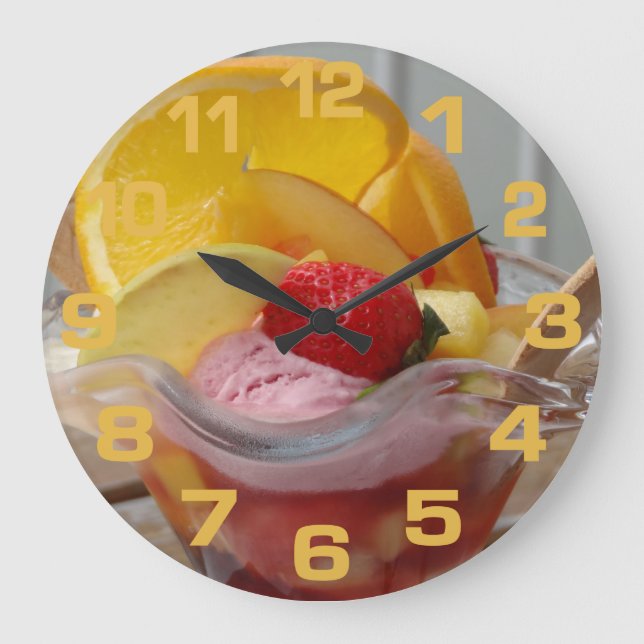 Ice Cream Sundae wall clocks (Front)