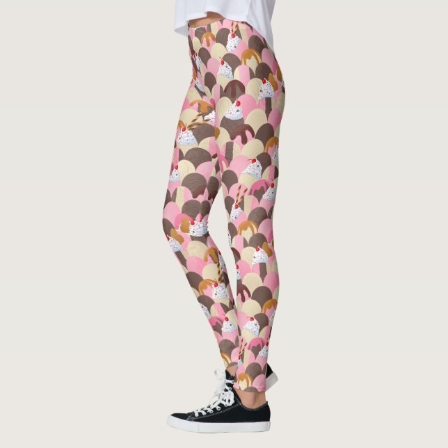 Ice Cream Sundaes Leggings (Left)