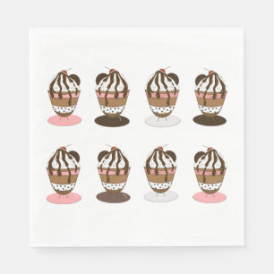 Ice Cream Sundaes Napkin