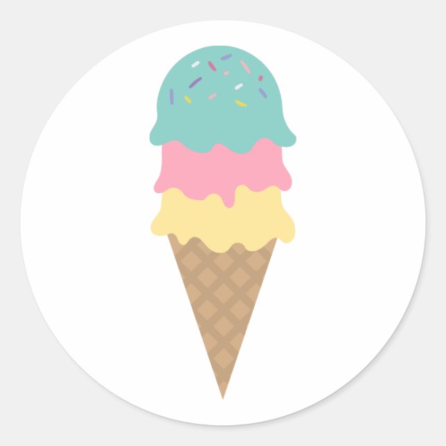 Ice Cream Sweet Classic Round Sticker (Front)